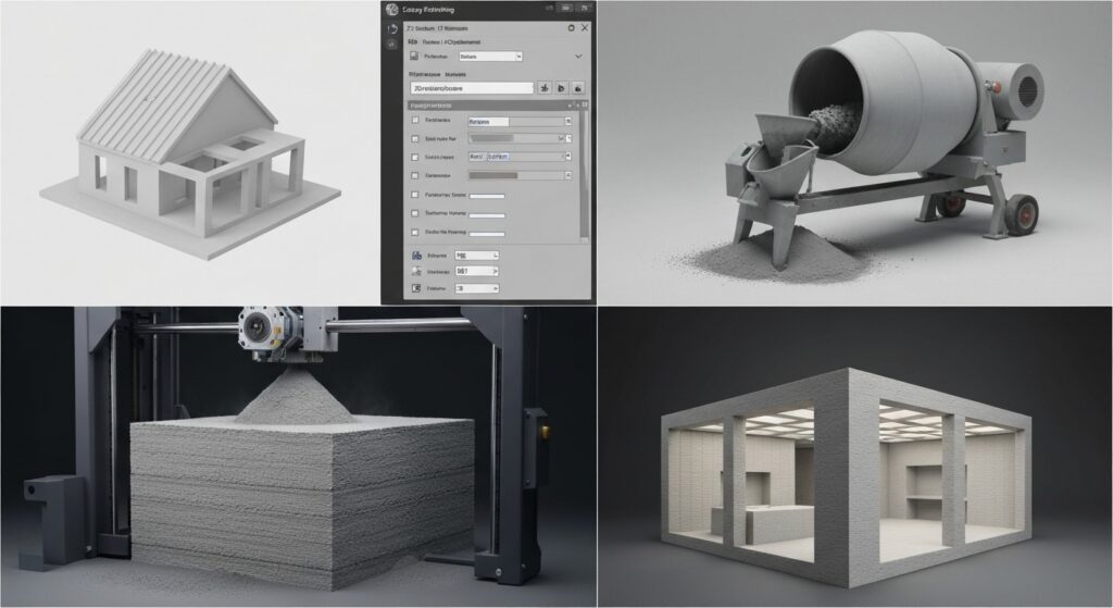 Công Nghệ In 3D trong Kiến Trúc & Nội Thất (2025) 3 Bí mật của vật liệu In 3D Xây Dựng tại Việt Nam