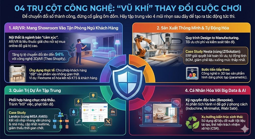 04 Trụ Cột Công Nghệ trong Chuyển Đổi Số Ngành Nội Thất